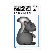 Pixel Lil Stinker Skunk Postage Stamps