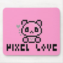 Pixel Love Pink Mousepad