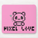 Pixel Love Pink Mousepad