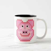 Pixel Piggy Pig Mug
