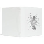 Pixel Pixie - 3D Halftone B&W Vinyl Binder