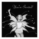 Pixel Pixie - 3D Halftone B&W Custom Invite
