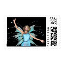 Pixel Pixie - 3D Halftone Color Postage Stamp
