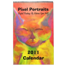 Pixel Portraits Digital Paintings Calendars