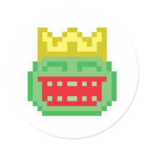 Pixel Prince Frog Toad stickers