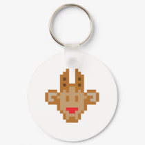 Pixel Reindeer keychains