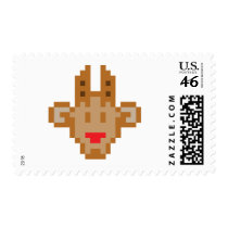 Pixel Reindeer postage