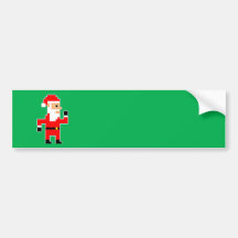Pixel Santa Clause Bumper Sticker