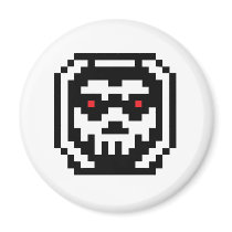 Pixel Skeleton Skull magnets