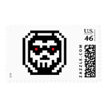 Pixel Skeleton Skull postage