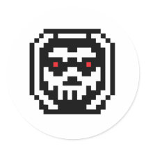 Pixel Skeleton Skull stickers