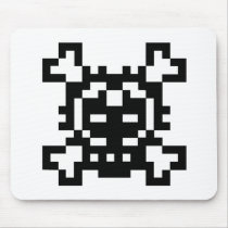 Pixel Skull and Crossbones mousepads