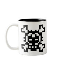 Pixel Skull and Crossbones mugs