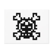 Pixel Skull and Crossbones postcards