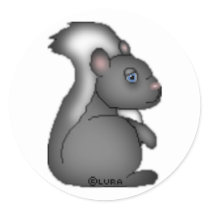 Pixel Skunk Lil Stinker Stickers