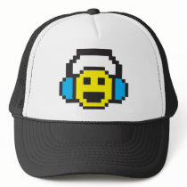 hardstyle, hardcore, trance, techno, old, skool, house, jumpstyle, gabba, gabber, hard, dance, dancer, music, club, clubbing, wear, clothing, merchandise, party, rave, raver, fantazia, qlimax, q-dance, masters, drugs, deejay, neon, smiley, pub, bar, t-shirt, tee-shirt, gas, mask, dubstep, Trucker Hat with custom graphic design