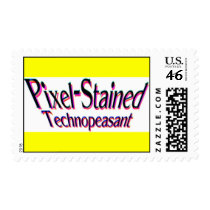 Pixel-Stained Technopeasant Postage postage