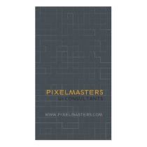 pixels, technology, matrix, tech, techie, geek, corporate, information, software, developer, web, modern, stylish, Business Card with custom graphic design