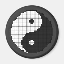 Pixel Yinyang Magnet