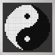 Pixel Yinyang Poster