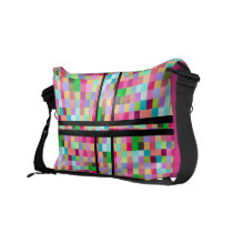 Pixelate Pink Messenger Bag