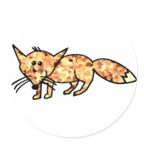 Pixelated Fox stickers
