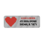 Pixelated Heart Computer Geek Address Labels