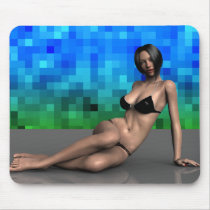 Pixelated Raven Mousepad