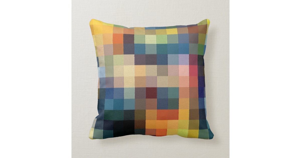Pixels patchwork pillow Zazzle