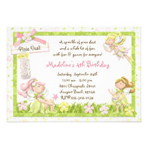 Pixie Fairy Birthday Party Invitation