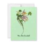 PIXIE IN CLOVER PARTY INVITATION EZ TO CUSTOMIZE