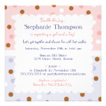 Pixie Polka Dot Twins Baby Shower Invitation