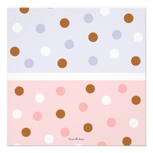 Pixie Polka Dot Twins Baby Shower Invitation