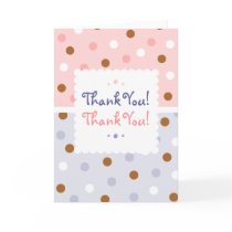 Pixie Polka Dots Twin Thank You Notecard