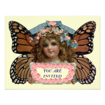 PIXIE PRINCESS PARTY INVITE BUTTERFLY EZ CUSTOMIZE