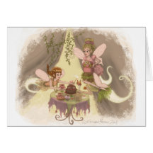 Pixie Tea Party Greeting Cards
