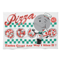 Pizza Any Way I Slice It Retro Kitchen Towel kitchen towels