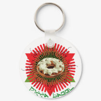 Pizza Bagel : Jewish Italian keychains by CityRoyalty Pizza Bagel : Jewish Italian keychains