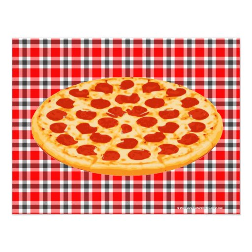 Pizza Birthday Party Invitation, Tablecloth Design