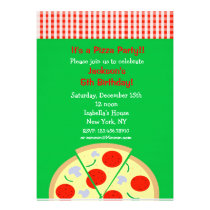 Pizza Birthday Party Invitations invitations