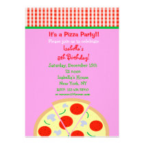 Pizza Birthday Party Invitations invitations