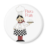 Pizza Birthday Party Fridge Magnet