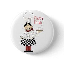 Pizza Birthday Party Pins