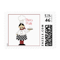 Pizza Birthday Party Postage Stamp
