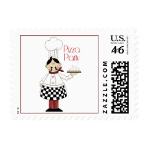 Pizza Birthday Party Postage Stamp