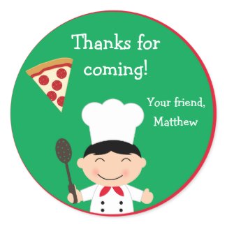 Pizza Birthday Party Sticker sticker