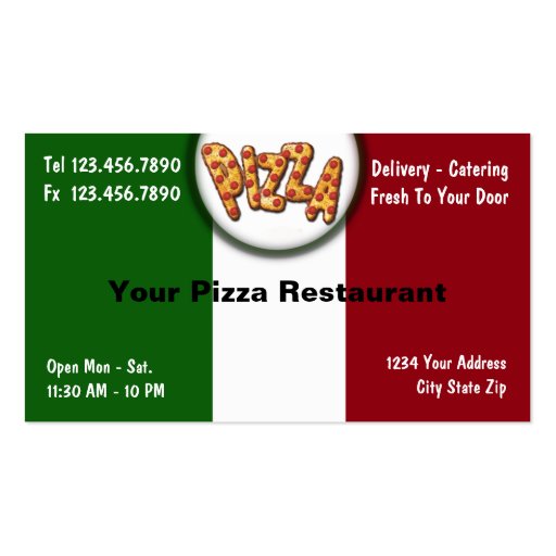 Pizza Business Cards