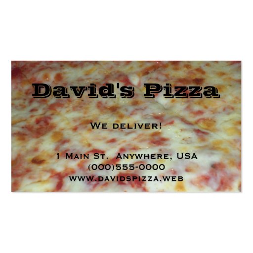 "Pizza" Business Cards