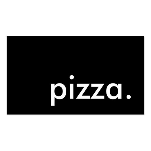 pizza. (color customizable) business card (front side)