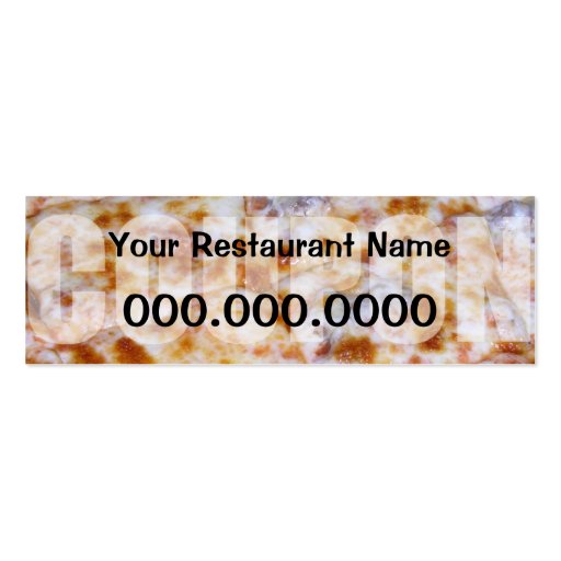 Pizza Coupon - Ready to customize Business Cards (front side)